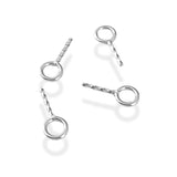 Stiftøskner 11 mm i 925 sølv – til perler og dråber (4 stk.)