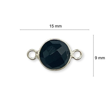 925 Sterling sølv Mellemled / Vedhæng med Sort onyx