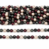 South Sea Shell perler 10 mm i creme, bordeaux og mørke nuancer