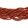 10 mm kobberfarvede glasperler – bundt af strenge