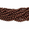 10 mm brune glasperler – bundt af strenge