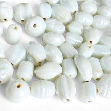 Hvide Mix Glasperler – 50-55 stk.