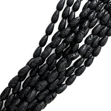 11 x 20 mm Lavasten dråber – Hel streng