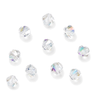 Swarovski bicone-perler 4 mm – klar med farvespil, 10 stk.