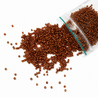 Silverline brune rocailles perler, 20 g