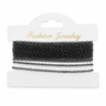 Smykke-ankerkæde 5 meter i black plated messing