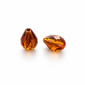 Medium topas krystalglasdråber 7 x 10 mm - 2 stk.