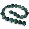 18 mm afrikanske jadehjerter - hel streng