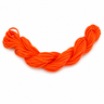 Neonorange knyttesnor 2 mm på hvid baggrund