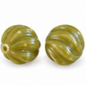 12 mm Lemon jade swirl perler - 2 stk.