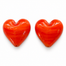 Ca. 20 mm orange glashjerter - 2 stk.