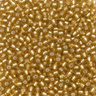 4 mm champagnefarvede Silverline rocailles perler - nærbillede