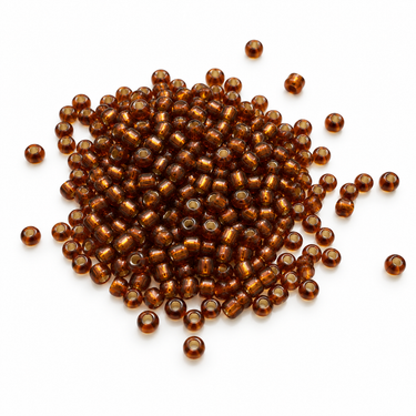 4 mm brune Silverline rocailles perler - 20 gram