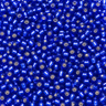 4 mm kongeblå Silverline rocailles perler - nærbillede