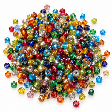 4 mm mix Silverline rocailles perler - 20 gram