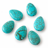 Turkis magnesite dråber 14 x 19 mm - 6 stk.