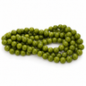 12 mm olivengrønne Mashan jade perler - hel streng