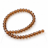 6 mm brune glasperler - Hel streng