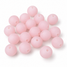 12 mm matte rosa glasperler - 20 stk.