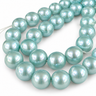 10 mm lysturkise South Sea Shell perler - hel streng