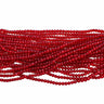 4 mm røde crackleperler på hel streng