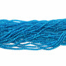 4 mm blå crackleperler på hel streng
