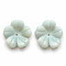 Lys amazonit blomst 18 mm - 2 stk.