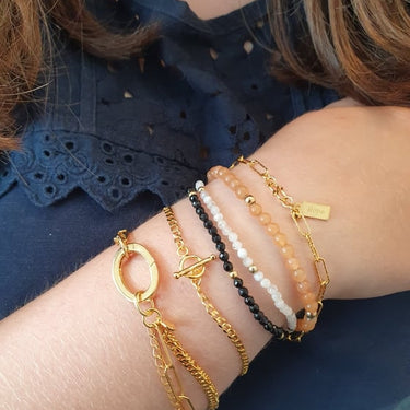 Enkelt panserkæde armbånd med bidsellås