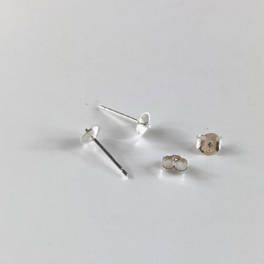925 Sterling sølv Ørestikker med 5 mm skål til anborede perler