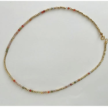 Perle halskæde med mixede cubic zirkonia