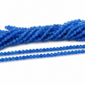 Mørkeblå krakelerede perler 10 mm