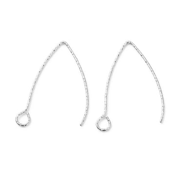 Ørekroge med øje i sølvfarvet stål