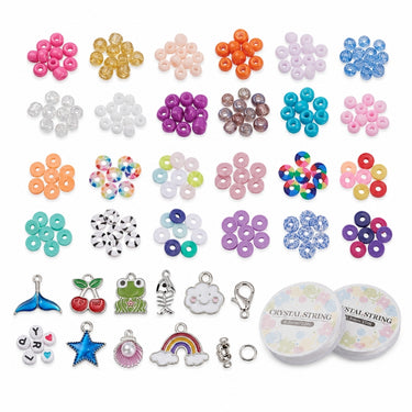 Perleæske med små perler charms låse og smykkedele