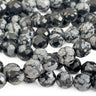 snowflake obsidian perler streng 8 mm