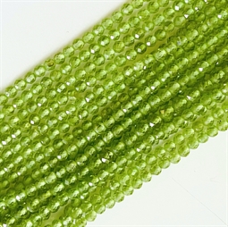 3 mm Peridot facet - Hel streng