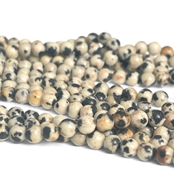 3 mm Dalmatiner jaspis - Hel streng