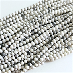 3 mm Howlite - Hel streng