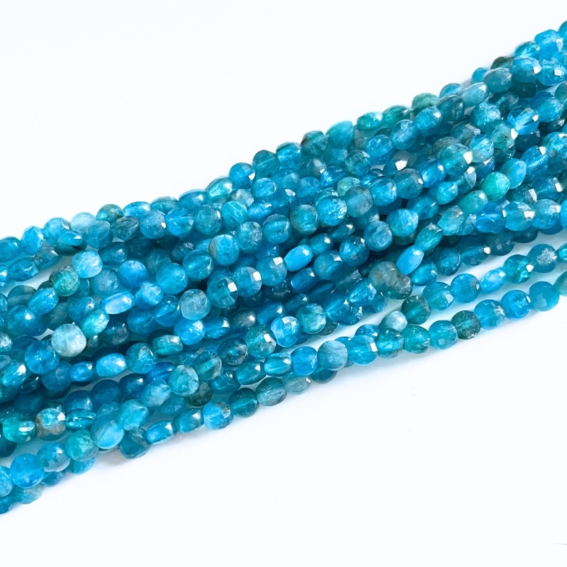 Apatite, flad 4 mm - Hel streng