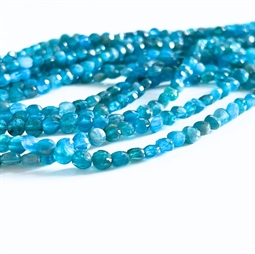 Apatite, flad 4 mm - Hel streng