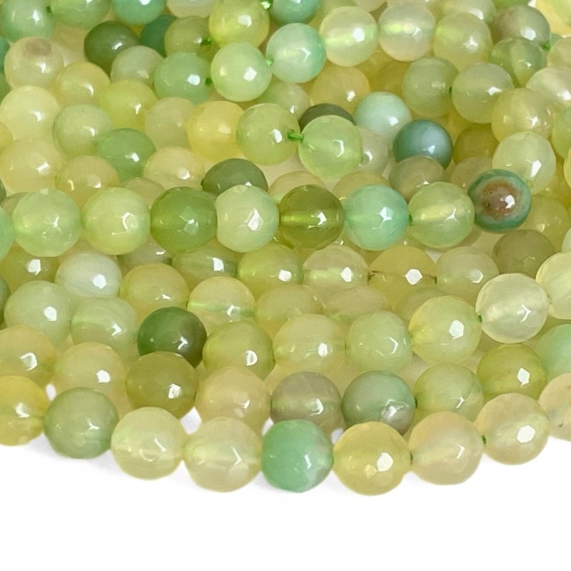 grøn agat perler facetslebet 8 mm