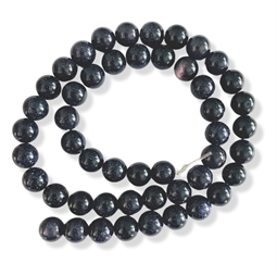 8 mm Blue Goldstone - Hel streng