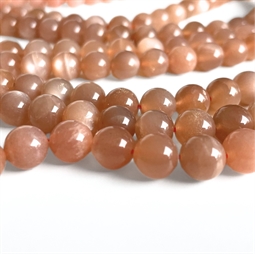 8 mm Sunstone / Solsten - Hel streng