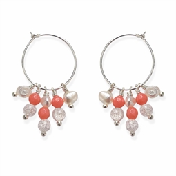 Creoler øreringe med perlevedhæng