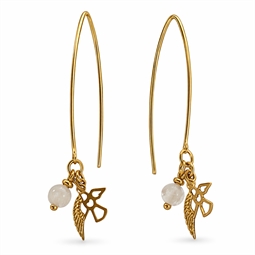 DIY inspirations øreringe med englevedhæng og englevinger