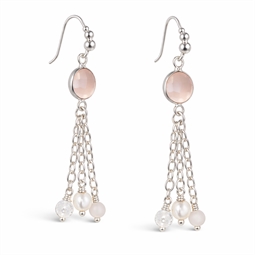 DIY inspirations øreringe med kæde og perler