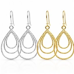 Ørekroge med store dråbeformet vedhæng