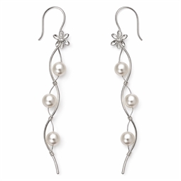 Øreringe med håndlavet perle vedhæng