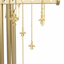 Forgyldte smykker med engle vedhæng