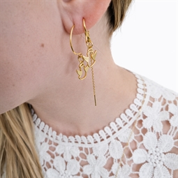 Øreringe lavet med engle på forskellige øreringe.