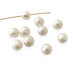 hvide barok ferskvandsperler 9-10 mm